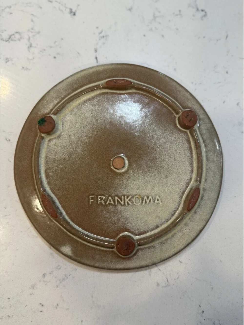 Frankoma Round Owl Trivet Whooo Have a Hootin Good Day 6
